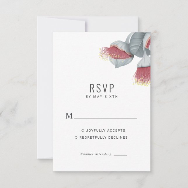 Minimalist Botanical Wedding RSVP (Front)