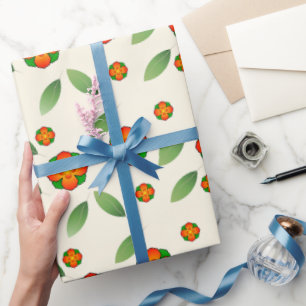 Minimalist Botanical with Orange Blossom Wrapping Paper