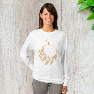 Minimalist Botanical Wreath Modern Neutral  T-Shirt