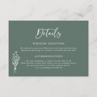 Minimalist Botanicals Sage Green Wedding Details