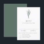 Minimalist Botanicals Sage Green Wedding RSVP Card<br><div class="desc">Add this customisable sage green RSVP card to your wedding suite. It features minimalist floral bouquet line art and a whimsical script. Personalise this floral RSVP card by adding a date and meal choices. These sage green RSVP cards are perfect for spring and winter weddings.</div>