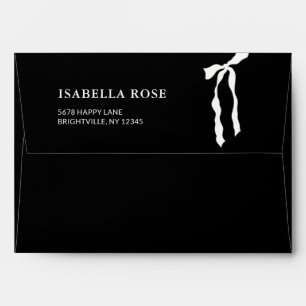 Minimalist Bow Modern Graduation Return Address Envelope