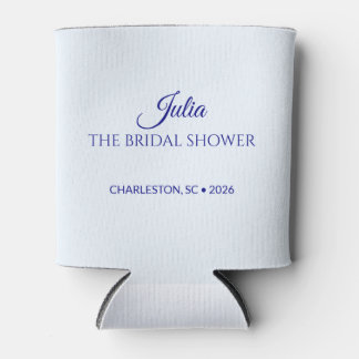 Minimalist Bow Script Bridal Shower Can Cooler