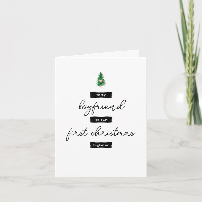 Minimalist Boyfriend Christmas Card (Front)