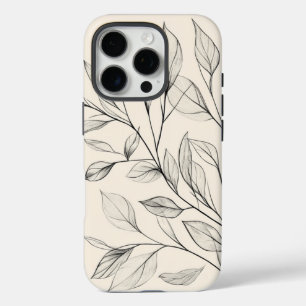 Minimalist Branch Sketch Natural Elegance iPhone 16 Pro Case