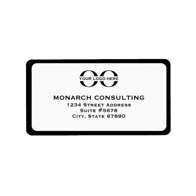 Minimalist Branded Address Label with Company Logo (Front)