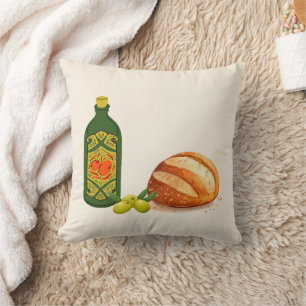  Minimalist Bread and Olive Oil Cushion