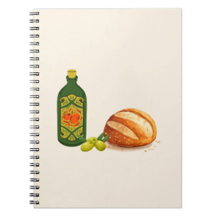 Minimalist Bread and Olive Oil Notebook