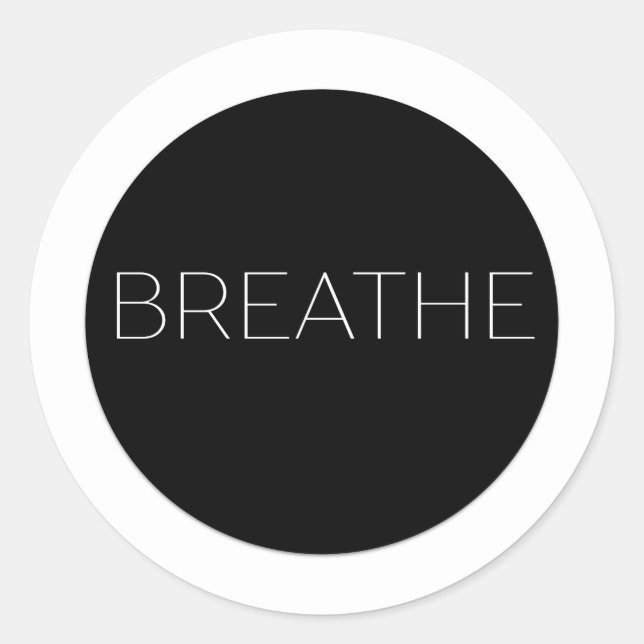 Minimalist Breathe Sticker (Front)