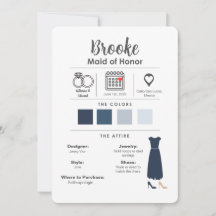 Minimalist Bridal Information Card