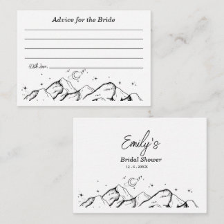 Minimalist Bridal Shower Advice for the Bride Enclosure Card