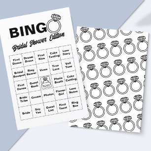Minimalist Bridal Shower Bingo Game 
