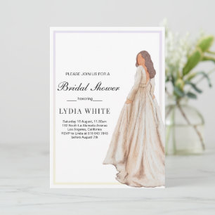 Minimalist Bridal Shower, Elegant Bridal Shower  Invitation