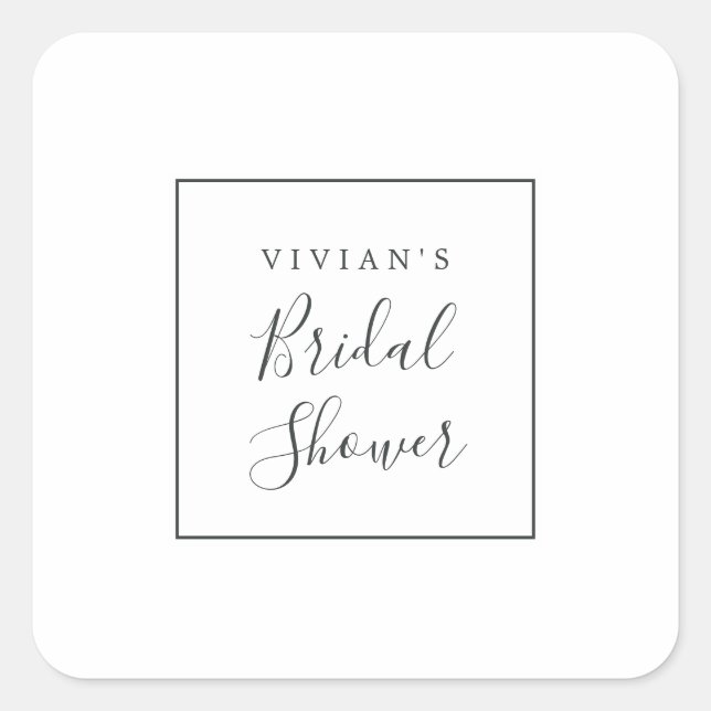 Minimalist Bridal Shower Envelope Seals (Front)