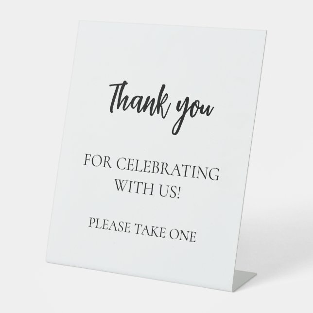 Minimalist Bridal Shower Thank You Sign (Front)