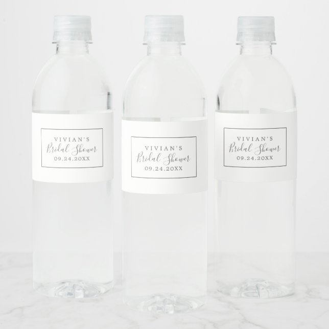 Minimalist Bridal Shower Water Bottle Label (Bottles)