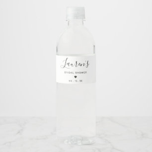 Minimalist Bridal Shower Water Bottle Labels