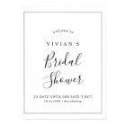 Minimalist Bridal Shower Welcome