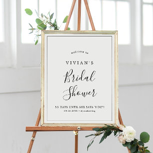 Minimalist Bridal Shower Welcome Poster