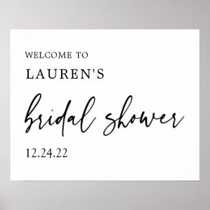 Minimalist Bridal Shower Welcome sign