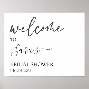 Minimalist Bridal Shower Welcome sign