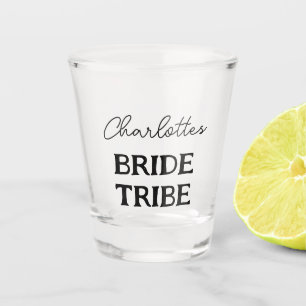 Minimalist Bride Tribe Bachelorette Party Shot Glass