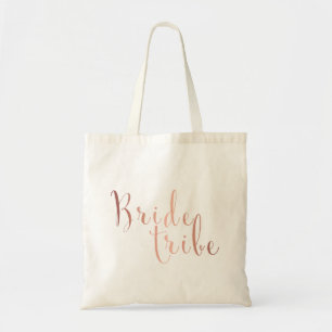 Minimalist Bride Tribe Rose Gold Tote Bag