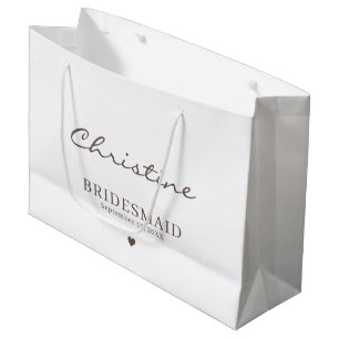 Minimalist Bridesmaid Large Gift Bag