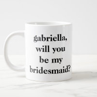 Minimalist Bridesmaid Proposal Black Personalised 