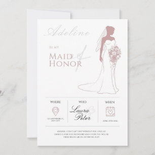 Minimalist Bridesmaid Proposal Card