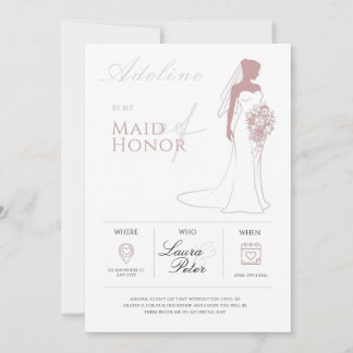 Minimalist Bridesmaid Proposal Card