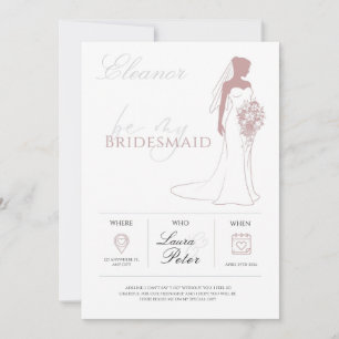 Minimalist Bridesmaid Proposal Card