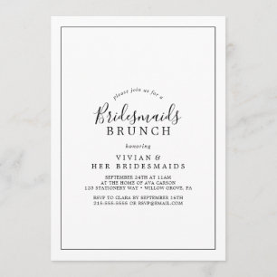 Minimalist Bridesmaids Brunch Invitation
