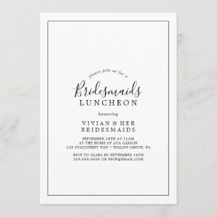 Minimalist Bridesmaids Luncheon Invitation