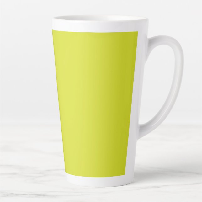 Minimalist Bright Yellow Latte Mug (Right)