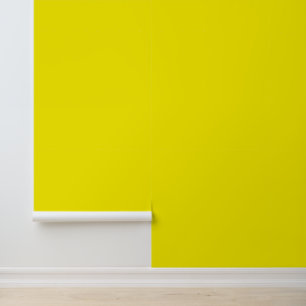 Minimalist bright yellow solid plain modern chic wallpaper