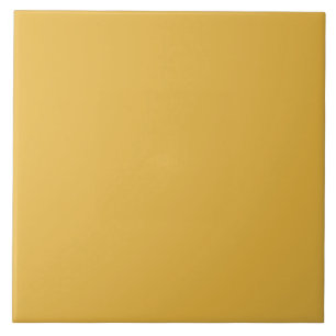 Minimalist Brittlebrush Flower yellow Solid Colour Tile