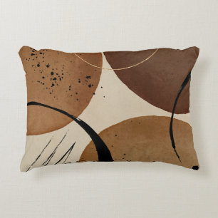 Minimalist Brown Abstract Decorative Cushion