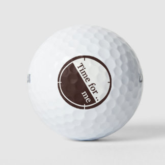 Minimalist Brown and White, 60°, Text Golf Balls