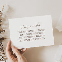 Minimalist Brown and White Honeymoon Wish