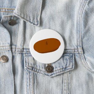 Minimalist Brown Beret French Hat 7.5 Cm Round Badge