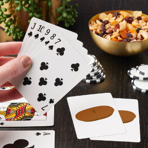 Minimalist Brown Beret French Hat Playing Cards