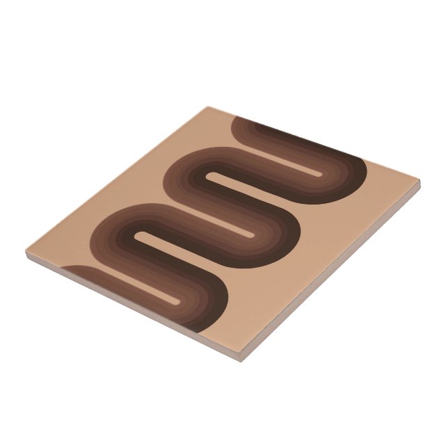 Minimalist Brown Geo Tile (Side)