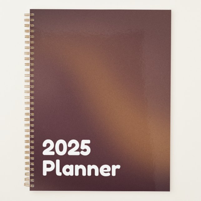 Minimalist Brown Gradient 2025 Planner (Front)