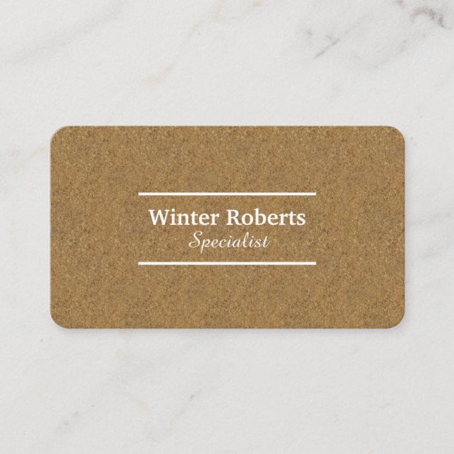 Minimalist brown kraft paper professional  business card (Front)