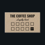 Minimalist brown kraft simple black typography loyalty card<br><div class="desc">Minimalist brown kraft simple black typography</div>