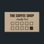 Minimalist brown kraft simple black typography loyalty card<br><div class="desc">Minimalist brown kraft simple black typography</div>