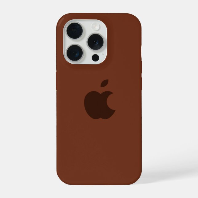 Minimalist Brown Leather Look iPhone Case (Back)