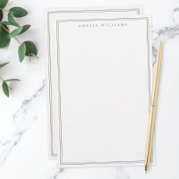 Minimalist Brown Monogram Two Border