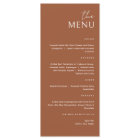 Minimalist Brown Terracotta The Menu Card